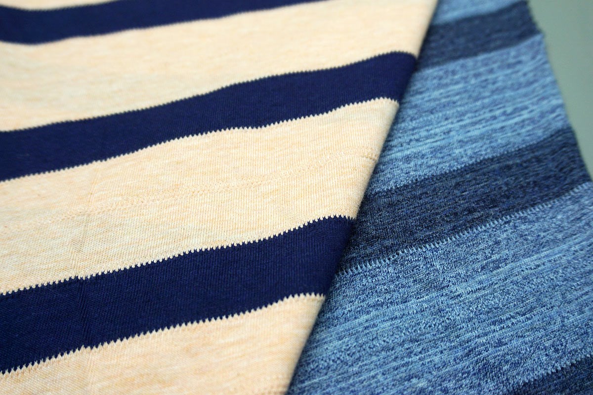 26S精梳棉純棉色織大循環針織男裝大提花面料